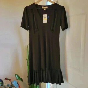 NWT Michael Kors Little Black Dress,Stretchy Shortsleeve Size M‎ Office Business